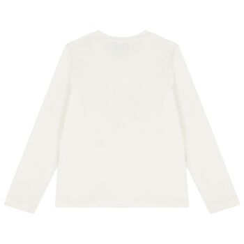 Girls Ivory Long Sleeve Top
