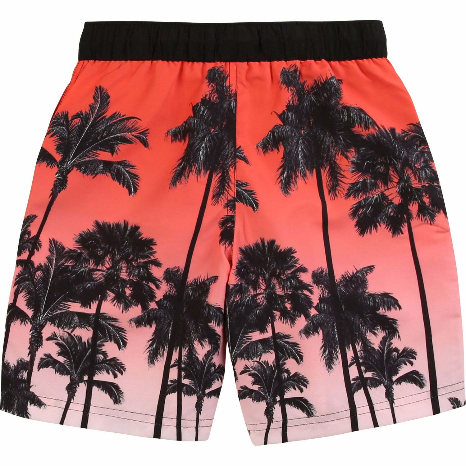 Boys Black & Orange Swim Shorts, 1, hi-res