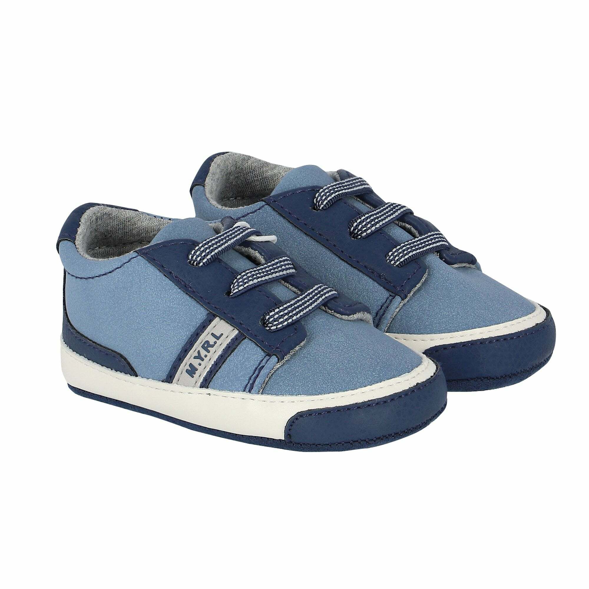 Mayoral Baby Boys Blue White Logo Pre Walker Shoes Junior