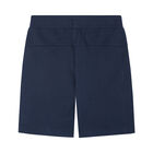 Boys Navy Logo Shorts, 1, hi-res