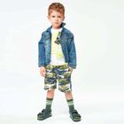 Boys Green & Navy Shorts, 1, hi-res