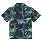 Boys Navy & Green Palm Shirt, 1, hi-res