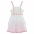 Girls Ivory & Pink Lace Dress, 1, hi-res