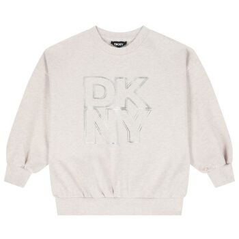 Girls Beige Logo Sweatshirt