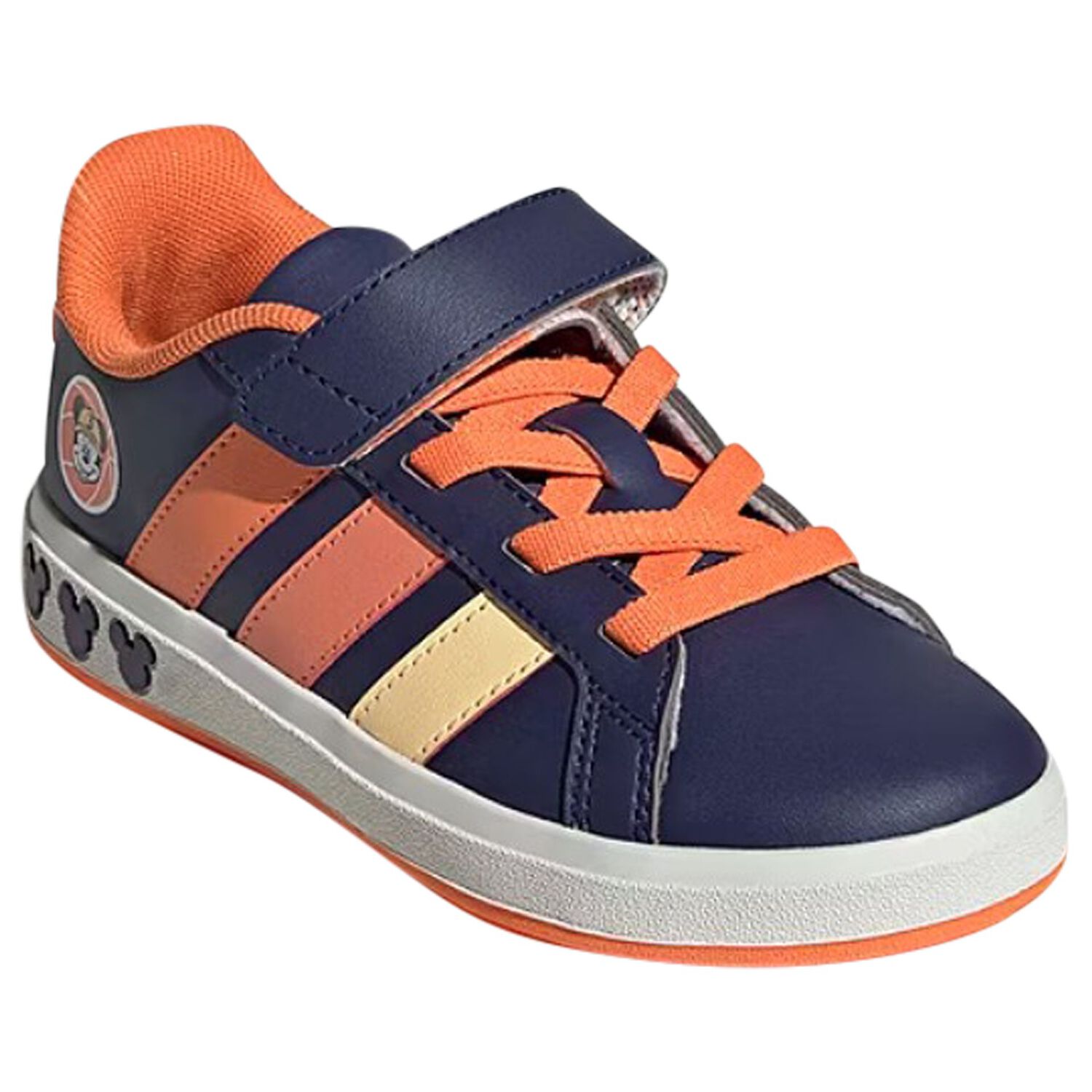 Boys Navy Blue Disney Grand Court Trainers, 1, hi-res