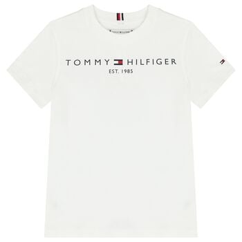 تيشيرت اولاد بالشعار باللون الابيض 