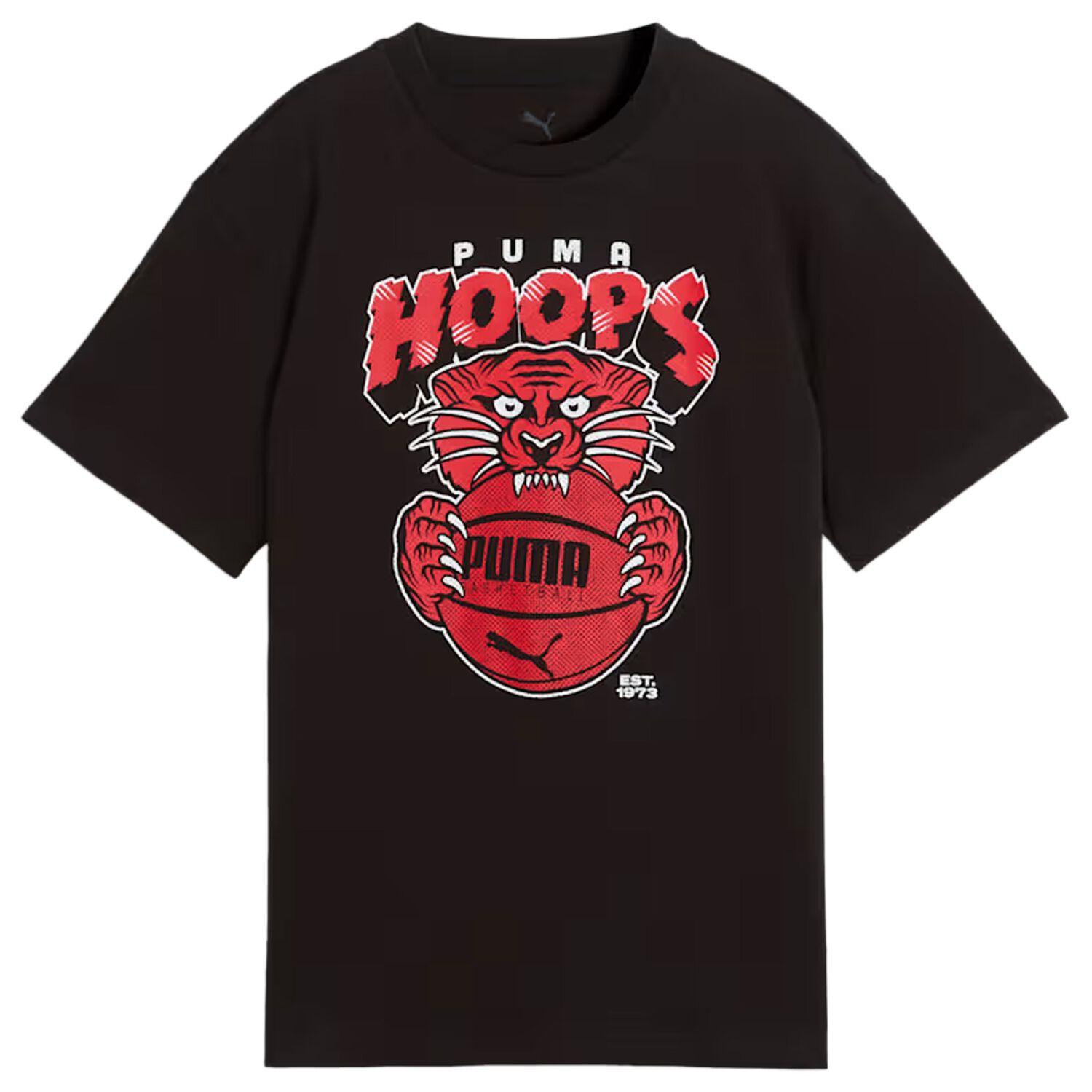 Boys Black Logo T-Shirt, 1, hi-res