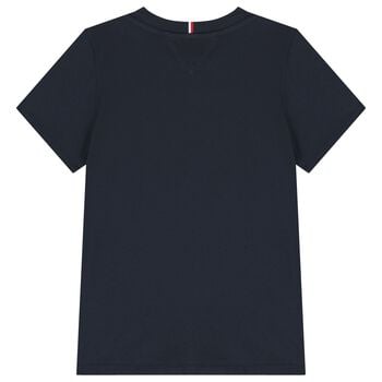 Boys Navy Blue Logo T-Shirt