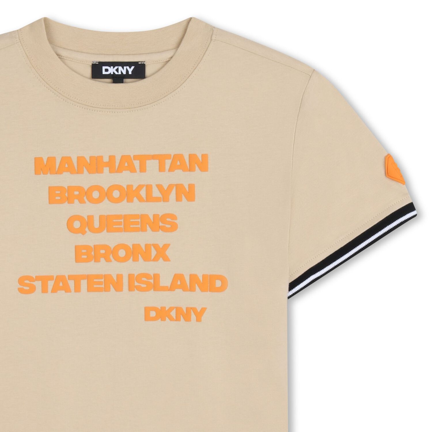 Boys Beige Logo T-Shirt, 1, hi-res