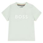 Younger Boys Mini Me Green Logo T-Shirt, 7, hi-res