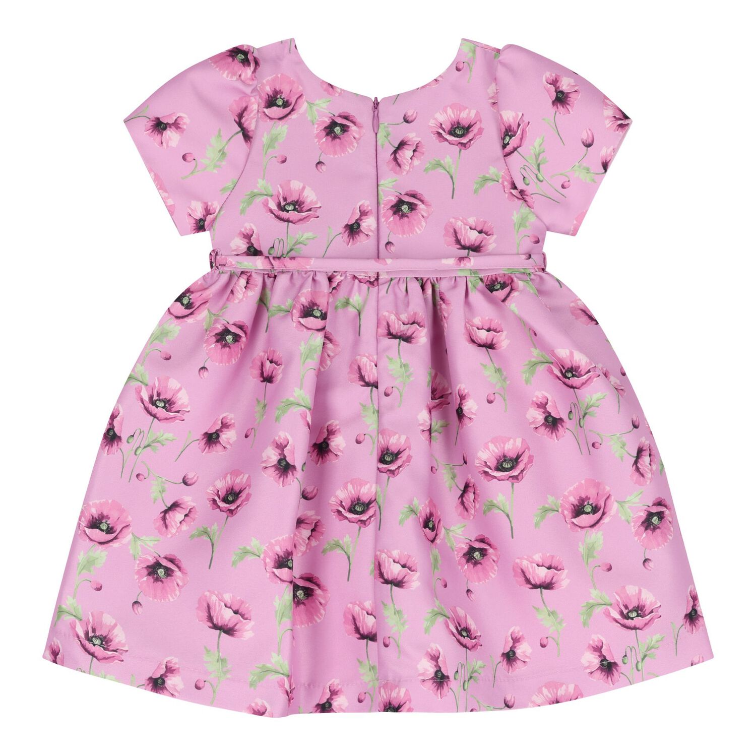 Younger Girls Pink Floral Dress, 1, hi-res