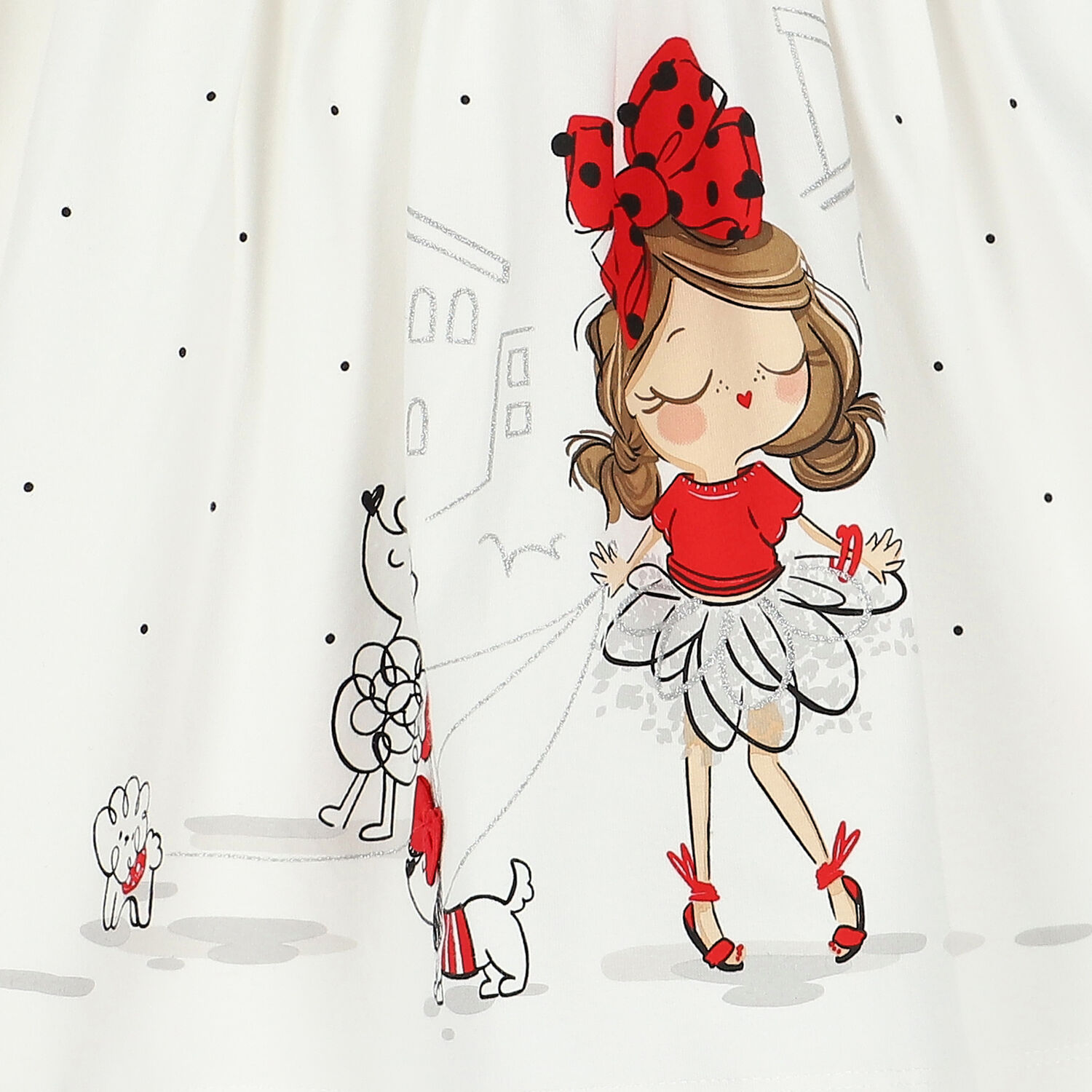 فستان بالنقاط باللون الابيض, 1, hi-res