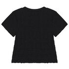 Girls Black Logo T-Shirt, 1, hi-res