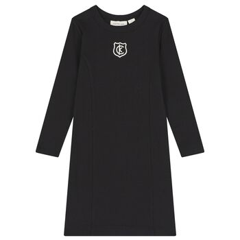 Girls Black Logo Dress
