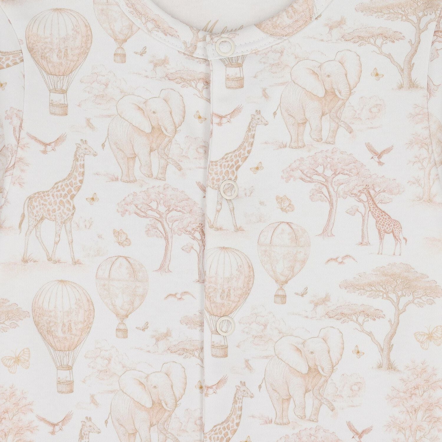 White & Beige Africa Babygrow Gift Set, 1, hi-res