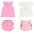 Baby Girls White & Pink Shorts Set ( 2-Pack ), 3, hi-res