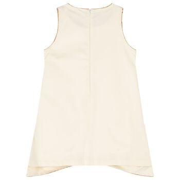 Girls Ivory Bow Dress