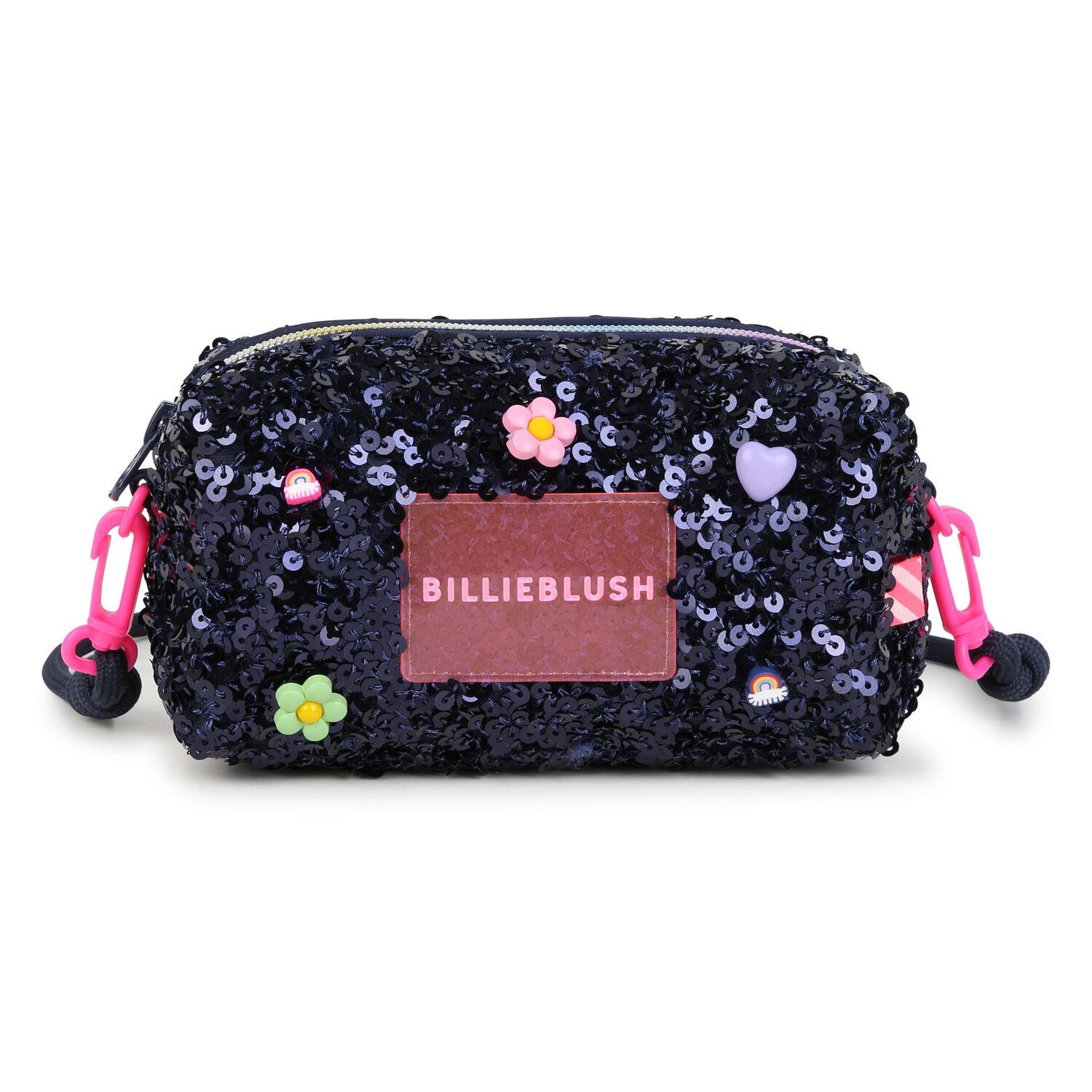 Girls Navy Blue Embellished Pencil Case ( 17cm ), 1, hi-res