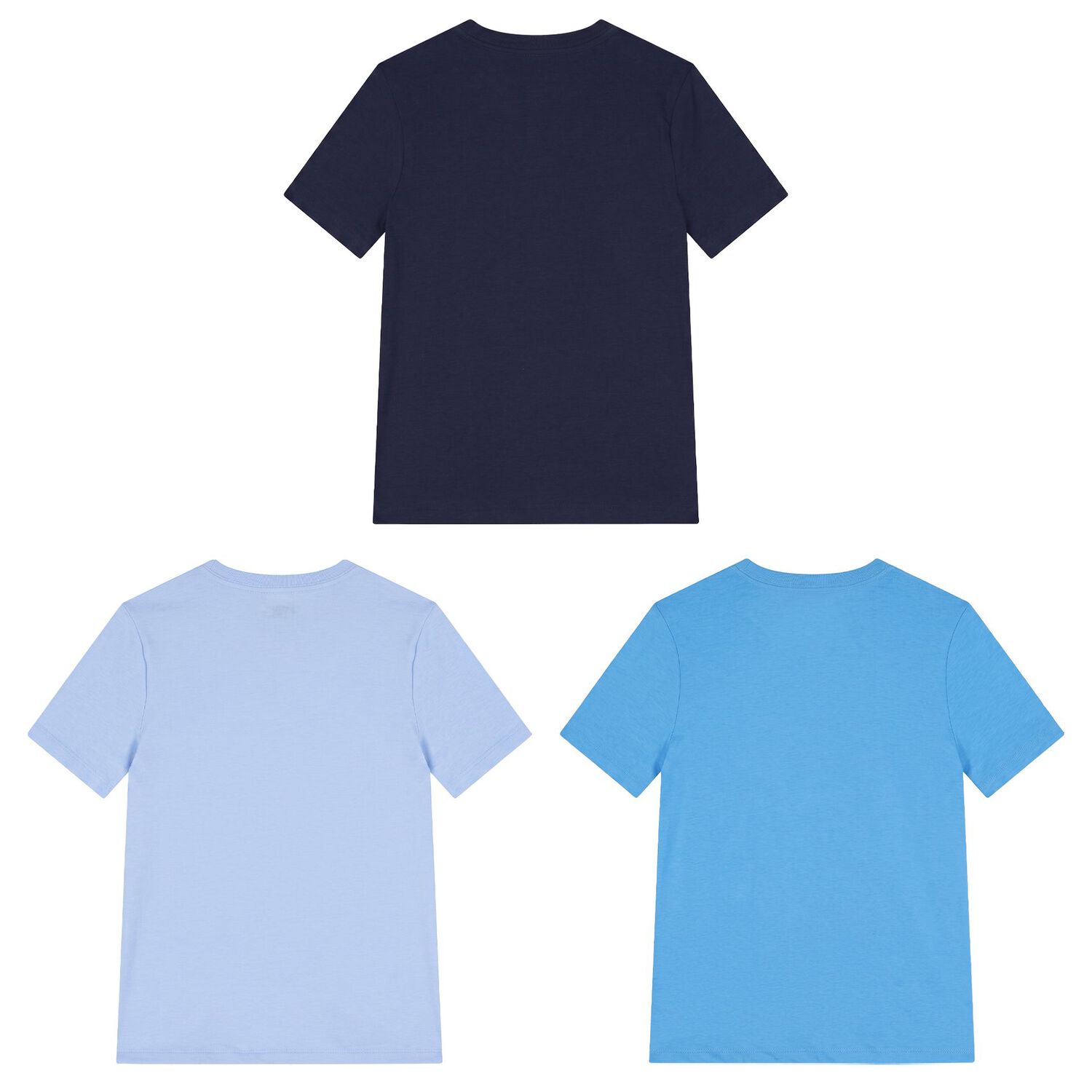 Boys Navy Blue & Blue Logo T-Shirts ( 3-Pack ), 1, hi-res