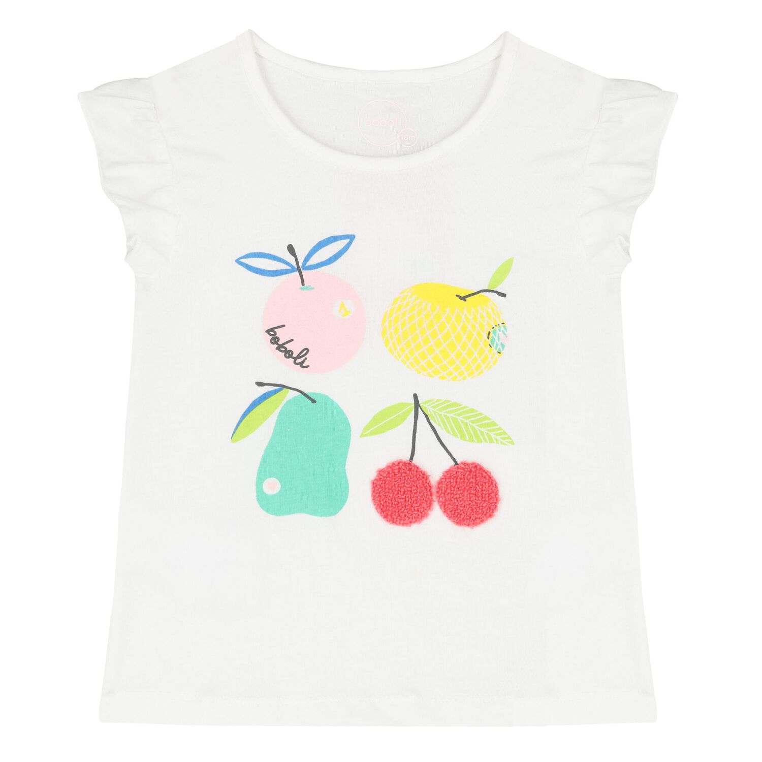 Younger Girls White & Pink Shorts Set, 1, hi-res image number null