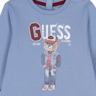 Baby Boys Blue Teddy Bear Logo Long Sleeve Top, 1, hi-res