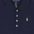 Girls Navy Blue Logo Polo Dress, 1, hi-res