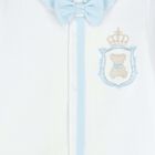 Boys Blue & White Babygrow, 1, hi-res