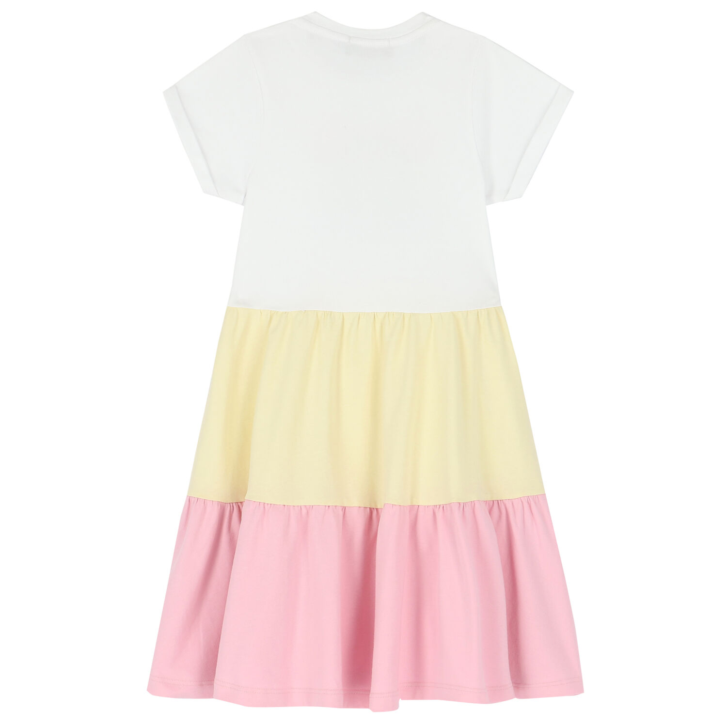 Girls Pink & White Logo Dress, 1, hi-res