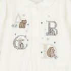 Ivory Embroidered Animal Babygrow, 1, hi-res