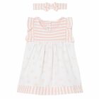 Baby Girls Pink Dress & Headband Set, 1, hi-res