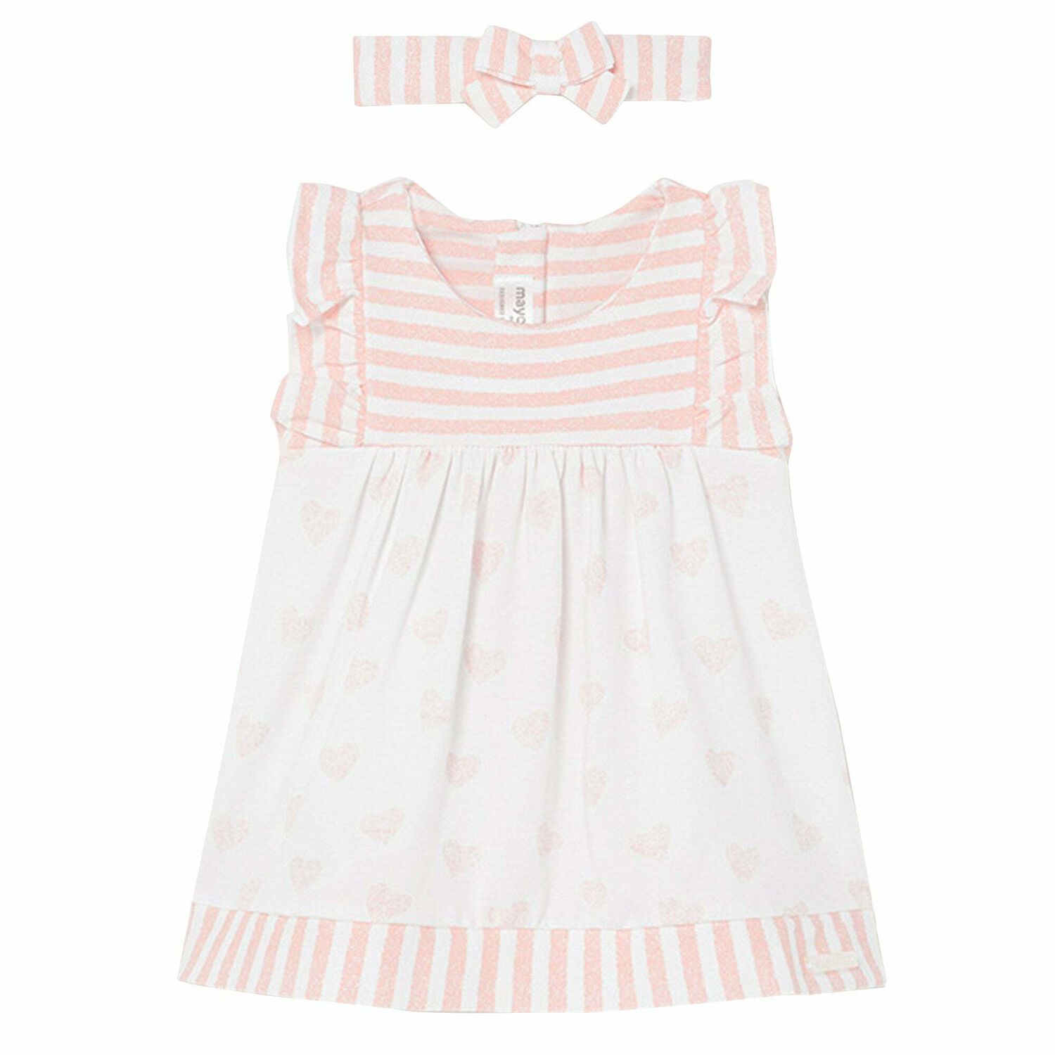 Baby Girls Pink Dress & Headband Set, 1, hi-res image number null