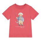 Baby Boys Red Fishing Polo Bear T-Shirt, 1, hi-res