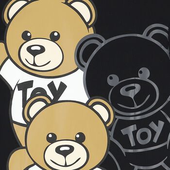 Black Teddy Bear Logo T-Shirt