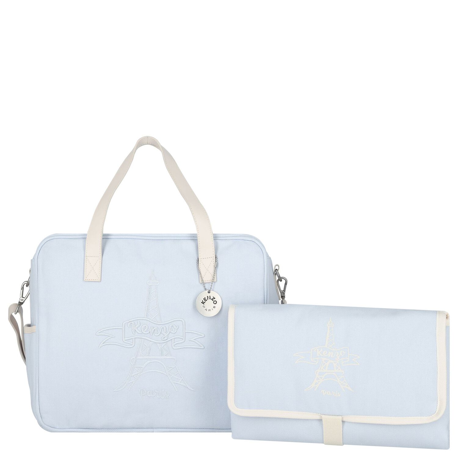 شنطة مواليد بشعار برج ايفل باللون الأزرق للأطفال , 2, hi-res