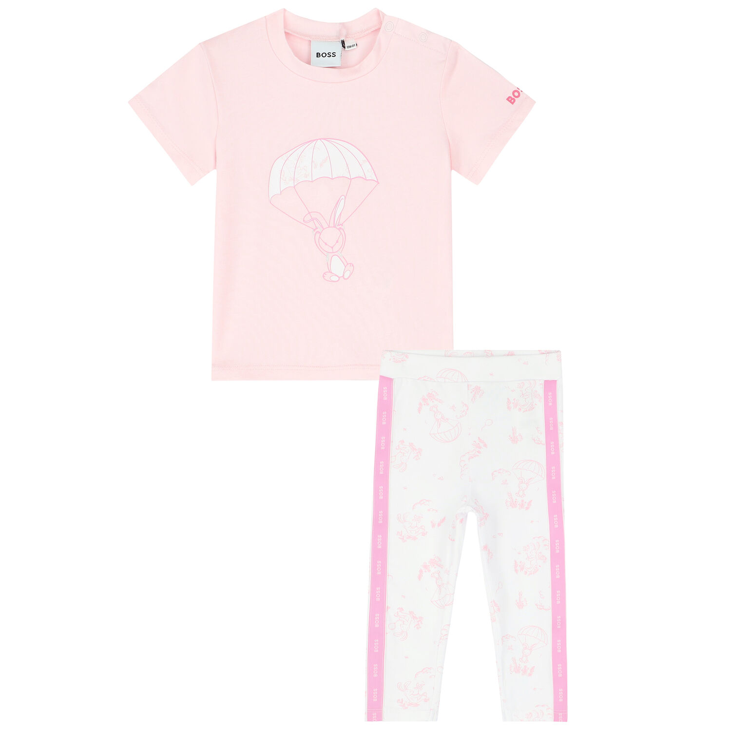 Younger Girls Pink T-Shirt & Leggings Set, 1, hi-res image number null