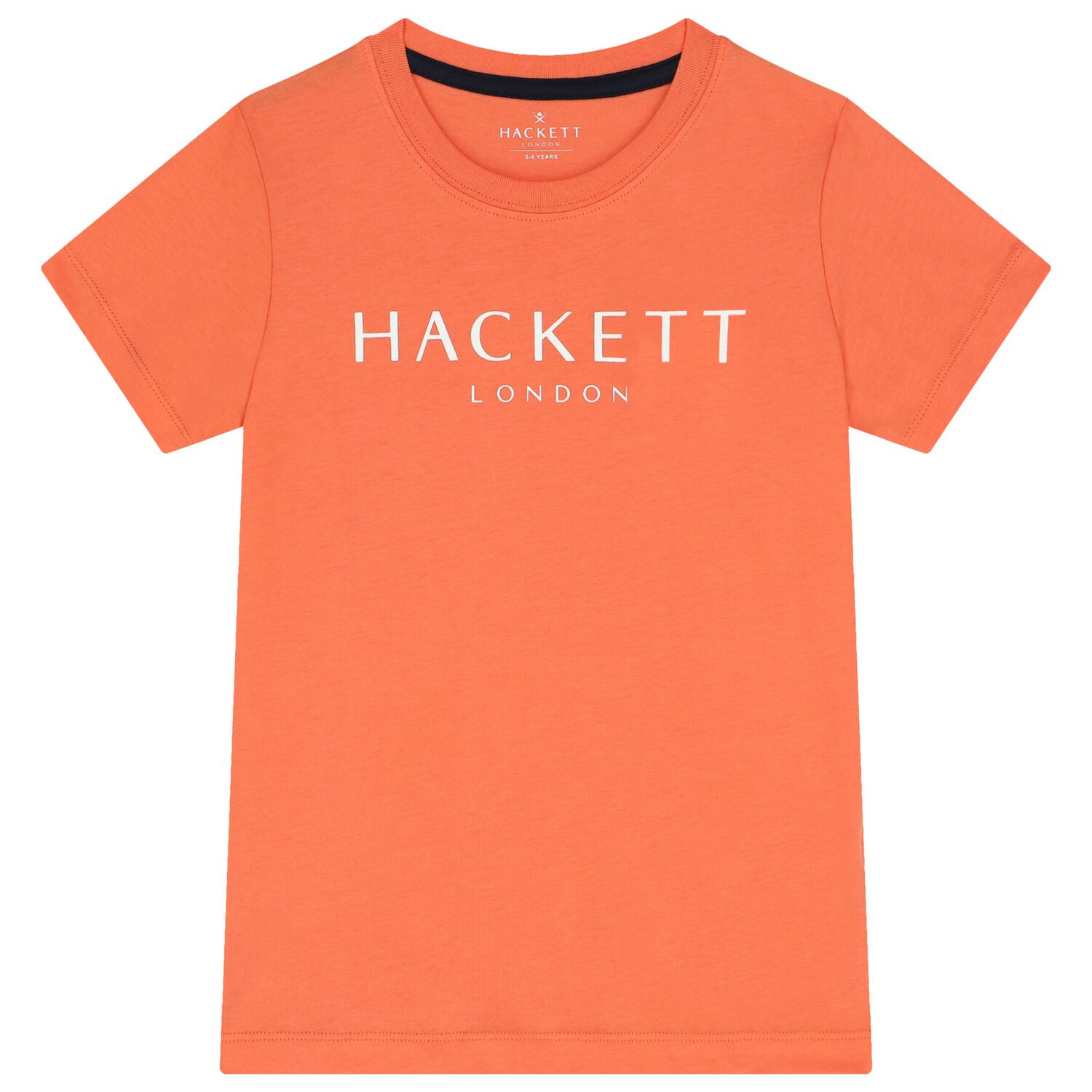 تيشيرت اولاد بالشعار باللون البرتقالي , 6, hi-res
