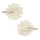 Girls Ivory Flower Hairclips ( 2-Pack ), 4, hi-res