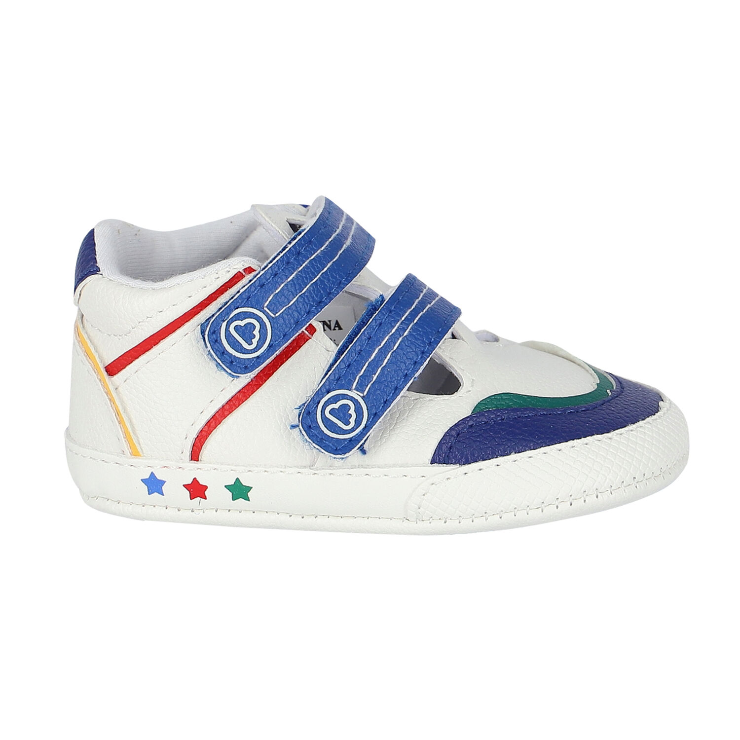 حذاء رياضي بالشعار باللون الأبيض للأولاد, 1, hi-res image number null