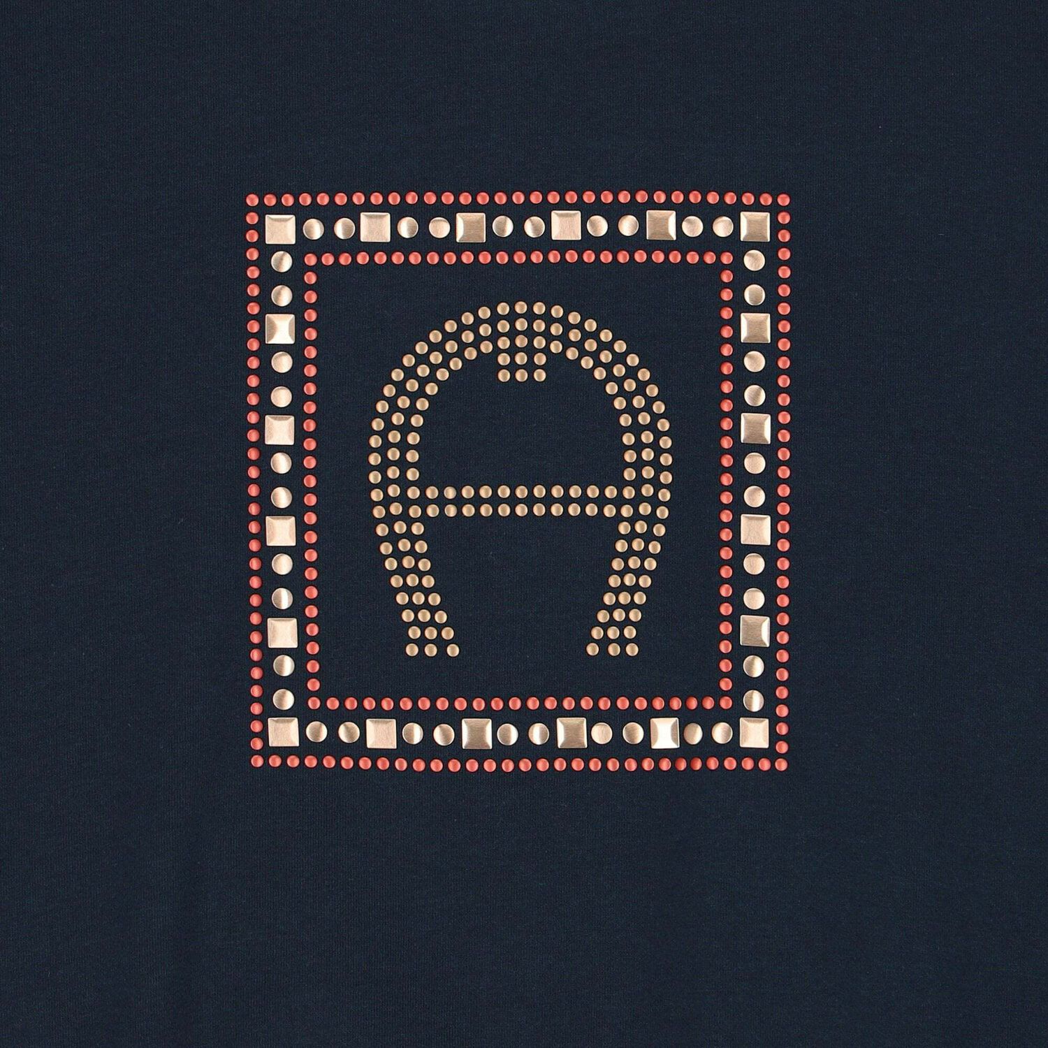 تيشيرت بالشعار باللون الكحلى للبنات, 1, hi-res