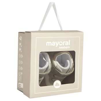 حذاء رياضي ما قبل المشي للأولاد باللون البيج والعاجي