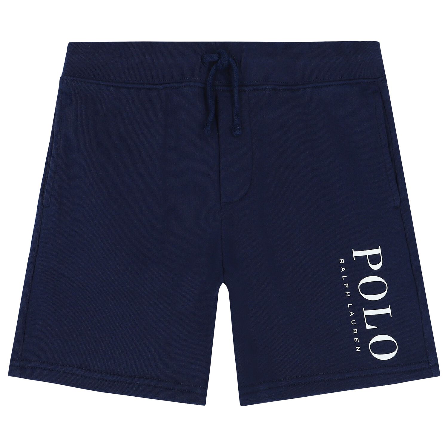 Boys Navy Blue Logo Shorts, 1, hi-res