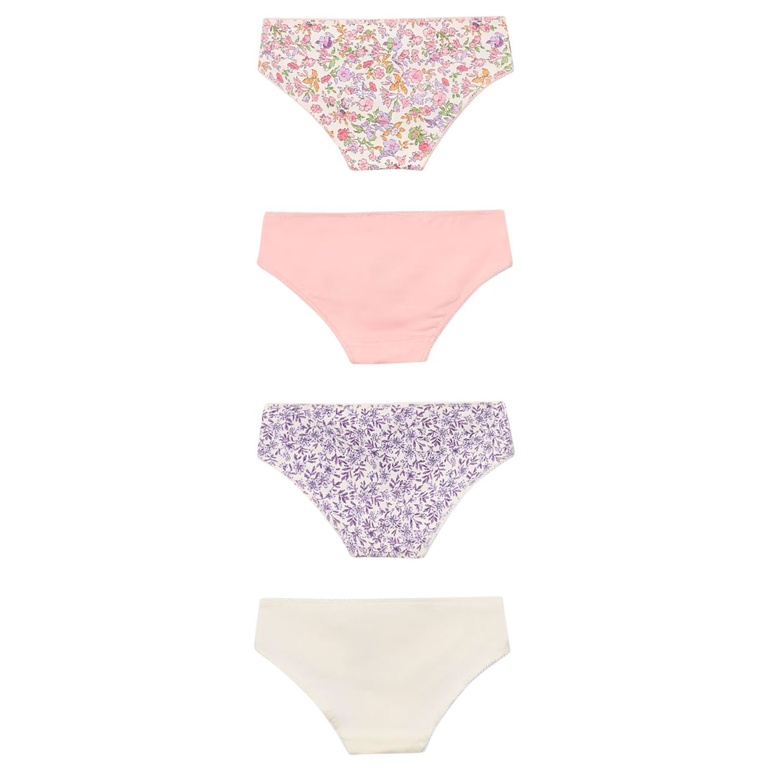 Girls Multi-Coloured Knickers (4-Pack), 1, hi-res