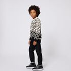 Boys Ivory & Black Logo Sweatshirt, 1, hi-res