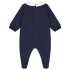 Navy Blue Teddy Bear Logo Babygrow Gift Set , 2, hi-res
