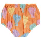 Younger Girls Orange Shell Pleated Dress Set, 1, hi-res