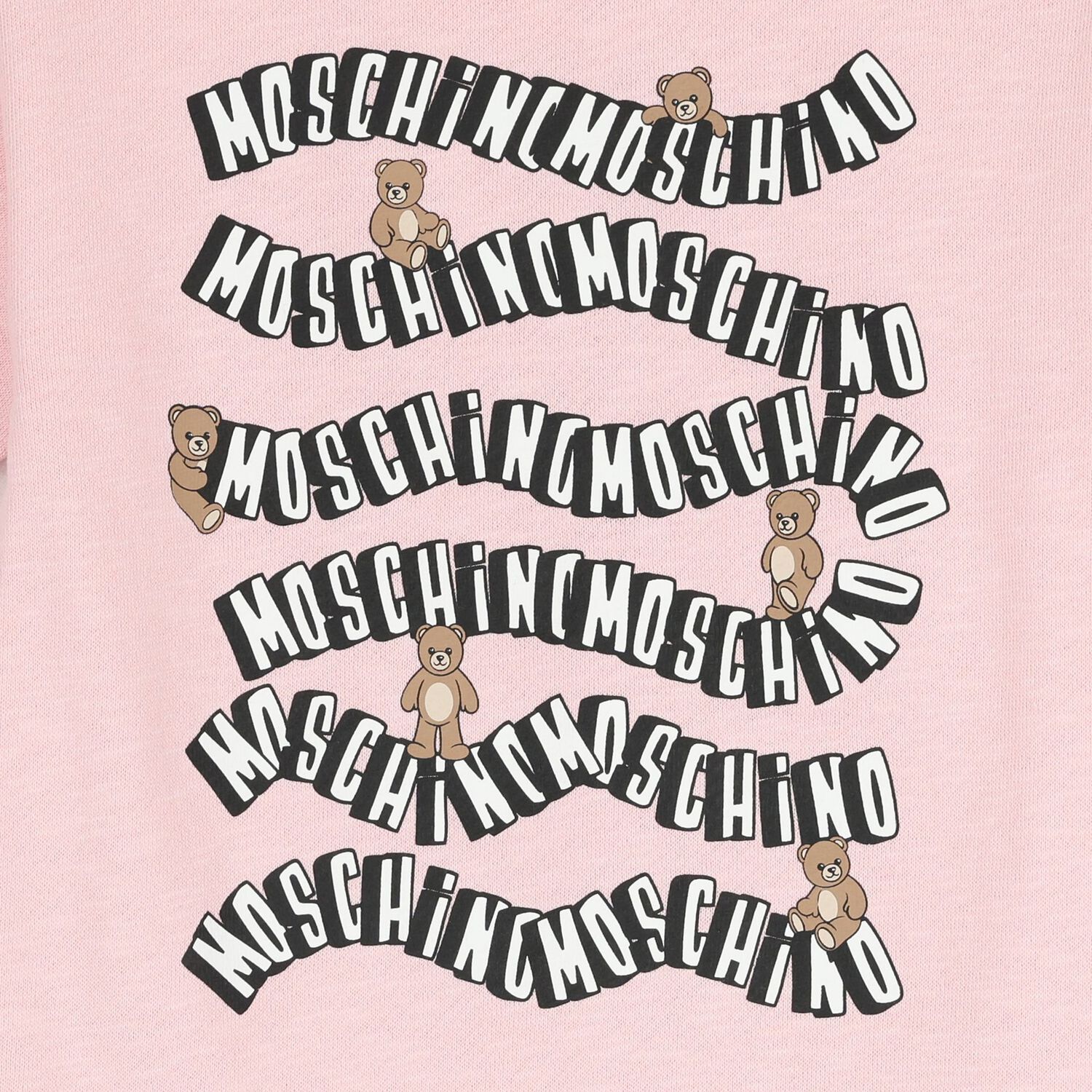 Girls Pink Teddy Bear Logo Dress, 1, hi-res