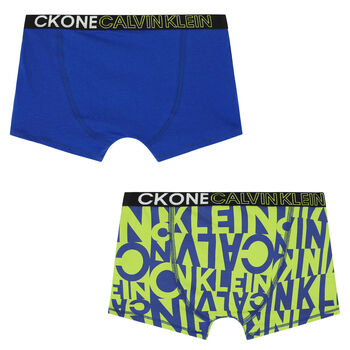 Boys Blue Logo Boxer Shorts ( 2-Pack )