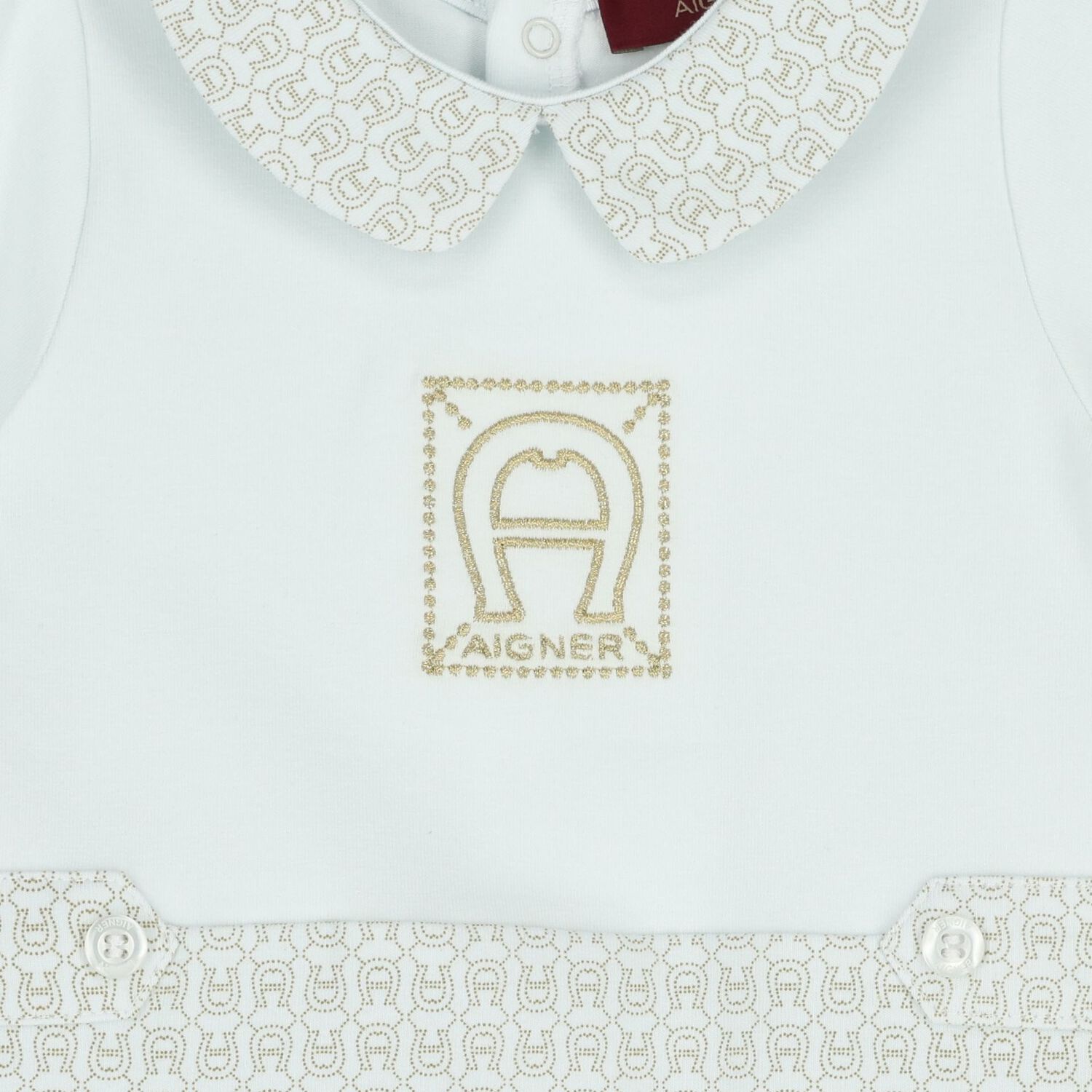 Baby Boys Blue Logo Romper, 2, hi-res