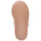 Younger Girls Beige Flower Shoes , 2, hi-res