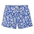Boys Blue & White Swim Shorts, 1, hi-res